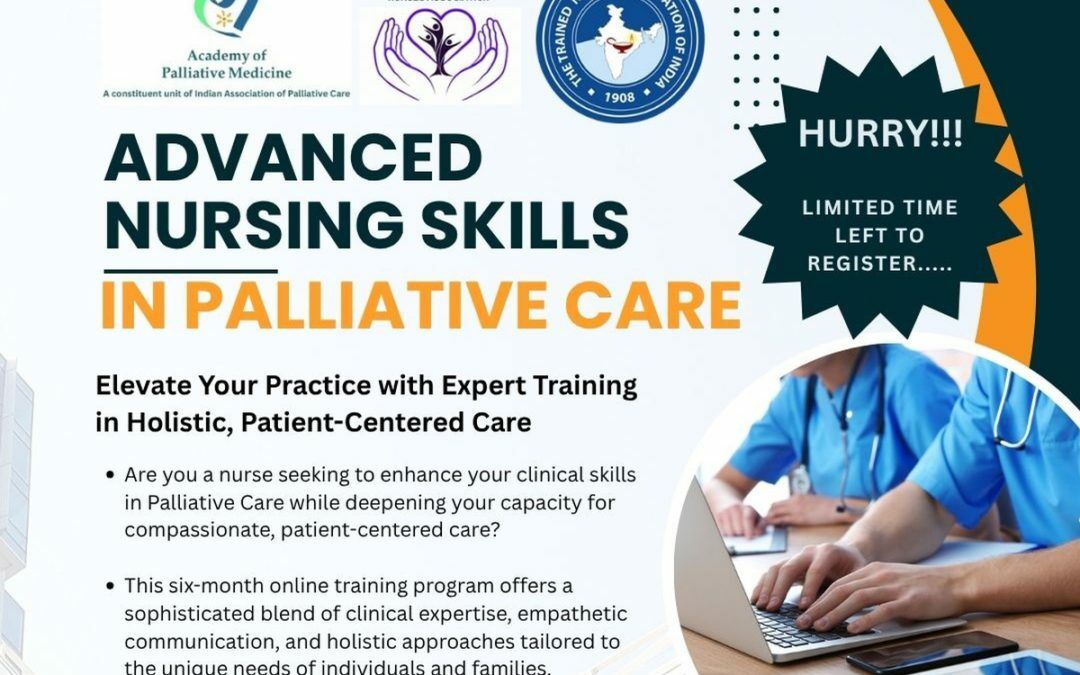 Applications are invited for the Advanced Nursing Skills in Palliative Care Course (ANSPC) – 3rd Batch