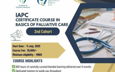 Applications invited for the IAPC Certificate Course in Basics of Palliative Care – 2nd Cohort
